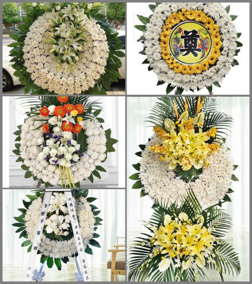 湖南邵阳洞口县竹市镇秀丰村花圈速递
